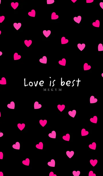 [LINE着せ替え] Love is best -BLACK＆PINK-の画像1