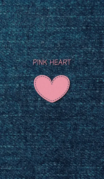 [LINE着せ替え] PINKハート 〜デニム＆フェルトの画像1