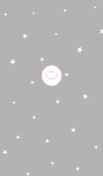 [LINE着せ替え] グレーとピンク。星とにこちゃん。の画像1