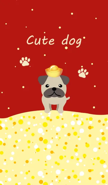 [LINE着せ替え] パグは金のインゴットを愛するの画像1