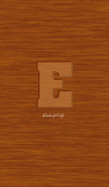 [LINE着せ替え] Initial wood carving E.の画像1