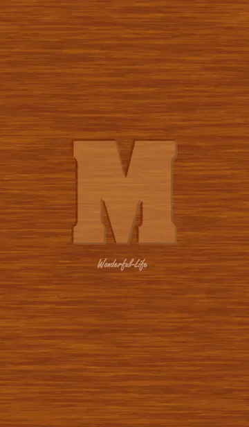 [LINE着せ替え] Initial wood carving M.の画像1