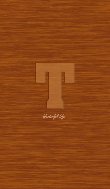 [LINE着せ替え] Initial wood carving T.の画像1