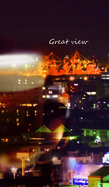 夜景とビールの着せ替えメイン画像