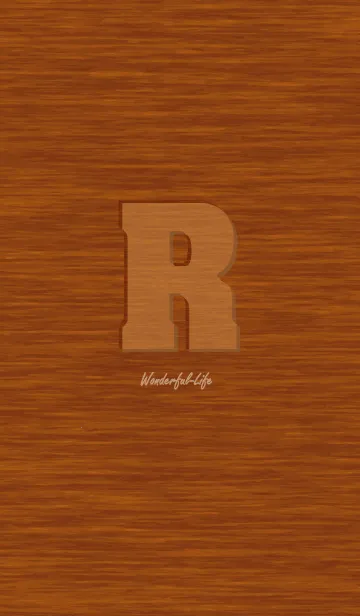 [LINE着せ替え] Initial wood carving R.の画像1