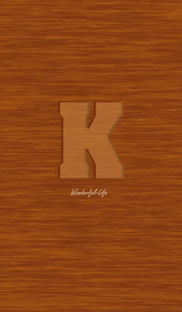 [LINE着せ替え] Initial wood carving K.の画像1