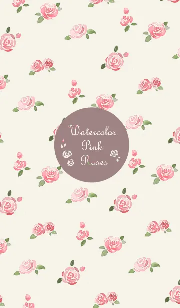 Watercolor pink roseの着せ替えメイン画像