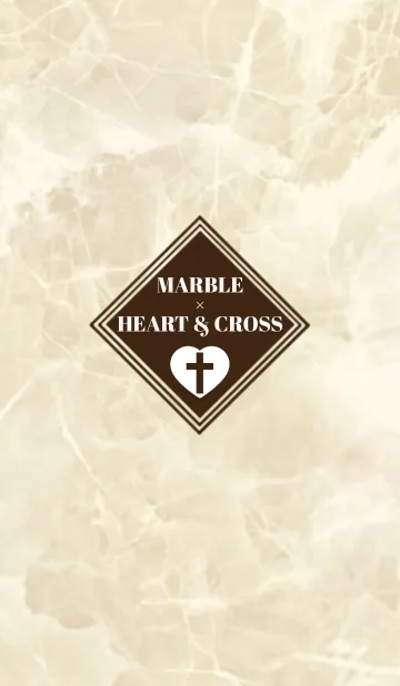 CHAMPAGNE GOLD MARBLE × HEART CROSSの着せ替えメイン画像