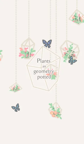 - Plants in geometry potted -の着せ替えメイン画像