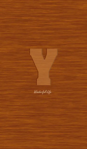 [LINE着せ替え] Initial wood carving Y.の画像1