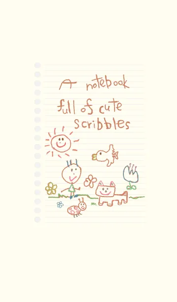 ノートにかわいい落書き 19の着せ替えメイン画像