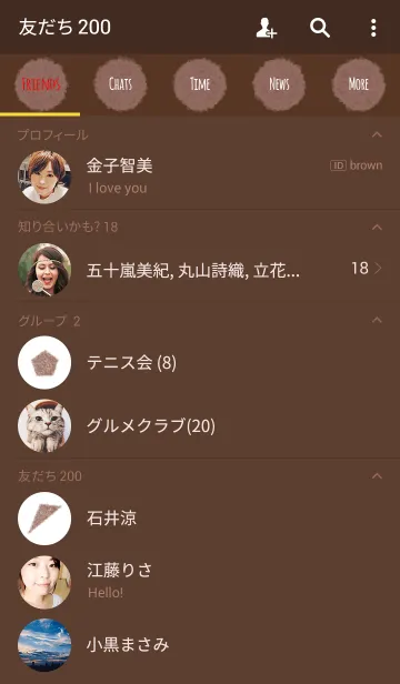 [LINE着せ替え] クレヨン ブラウン1 / サークルの画像2