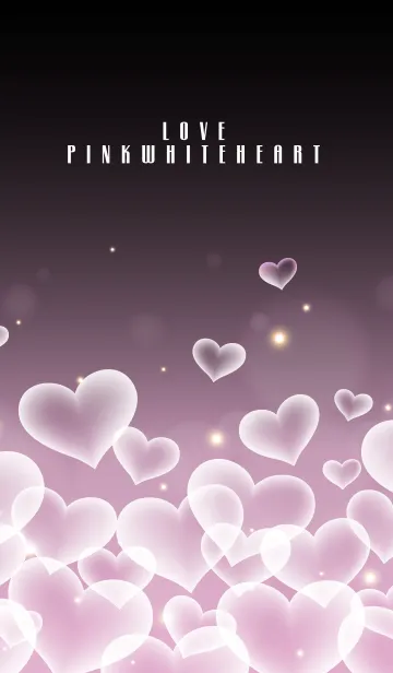 [LINE着せ替え] LOVE PINK WHITE HEARTの画像1