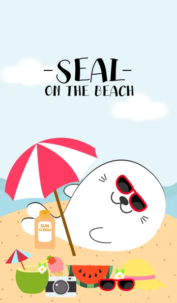 [LINE着せ替え] Seal On The Beach Theme(jp)の画像1