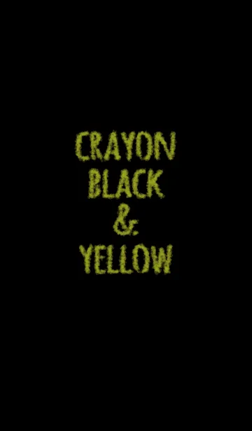 [LINE着せ替え] クレヨン ブラック＆イエロー / サークルの画像1