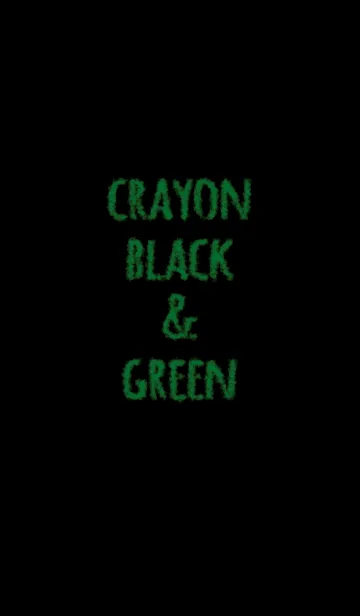 [LINE着せ替え] クレヨン ブラック＆グリーン / サークルの画像1