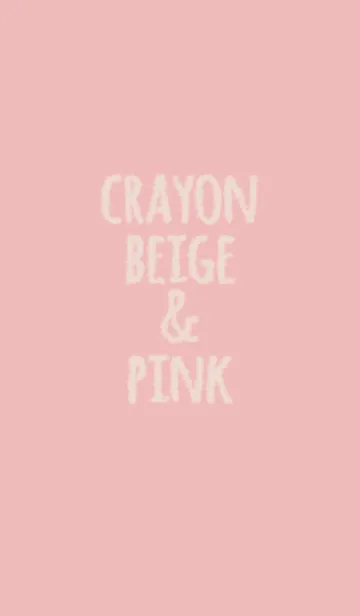 [LINE着せ替え] クレヨン ベージュ＆ピンク / サークルの画像1