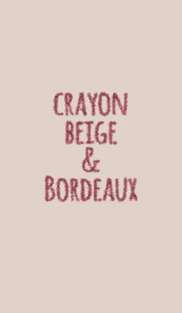 [LINE着せ替え] クレヨン ベージュ＆ボルドー / サークルの画像1