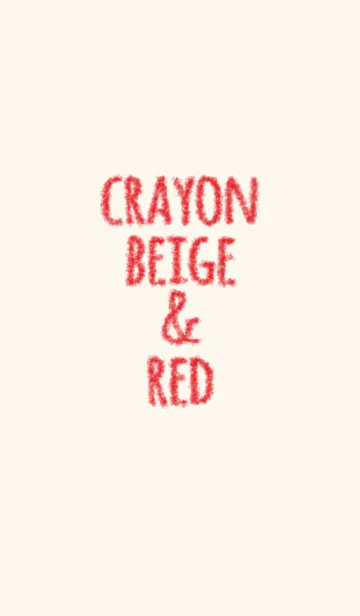 [LINE着せ替え] クレヨン ベージュ＆レッド 2 / サークルの画像1