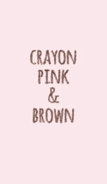 [LINE着せ替え] クレヨン ピンク＆ブラウン / サークルの画像1