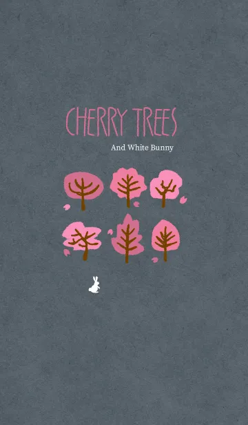 [LINE着せ替え] 桜の木と白うさぎの画像1