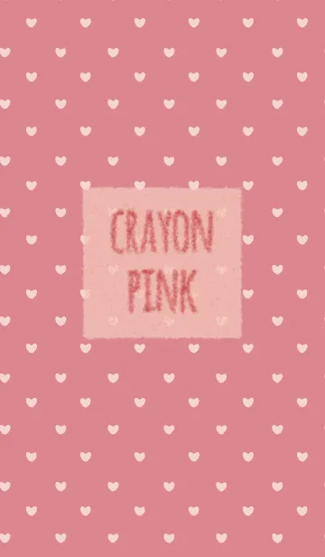 [LINE着せ替え] クレヨン ピンク2 / ハートの画像1