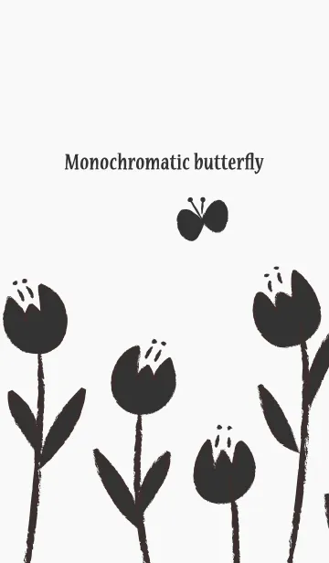 [LINE着せ替え] Monochromatic butterflysの画像1