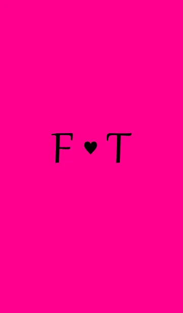 Initial "F ＆ T" Vivid pink ＆ black.の着せ替えメイン画像