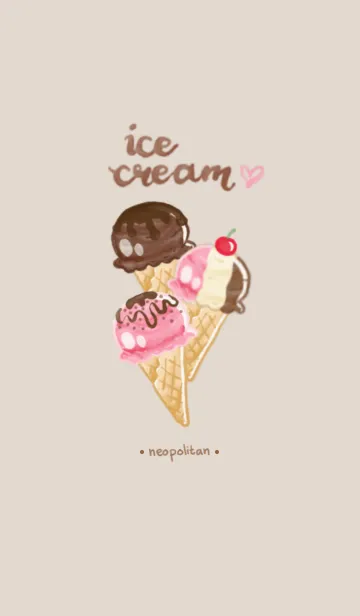 [LINE着せ替え] Ice Cream : Neopolitanの画像1