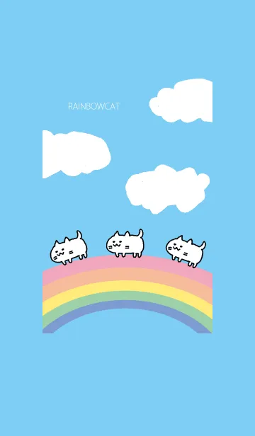 [LINE着せ替え] 虹と猫の画像1