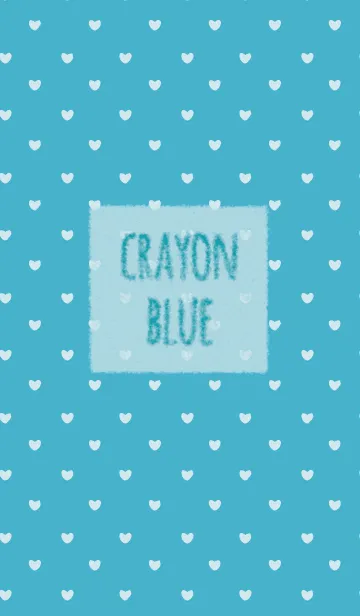 [LINE着せ替え] クレヨン ブルー2 / ハートの画像1