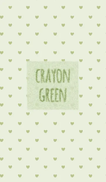 [LINE着せ替え] クレヨン グリーン3/ ハートの画像1