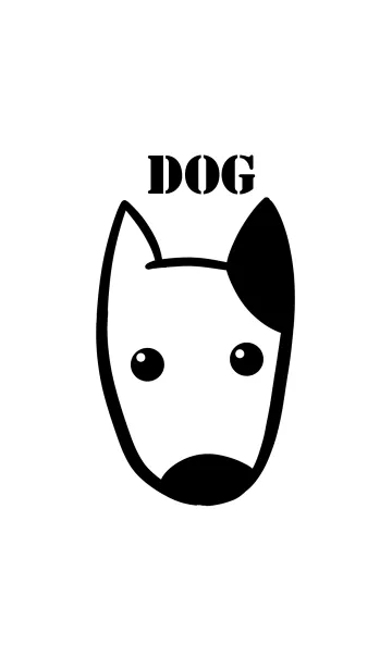 [LINE着せ替え] ブルテリア白犬の画像1