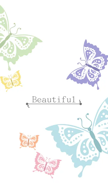 [LINE着せ替え] 夢のレースの蝶の画像1