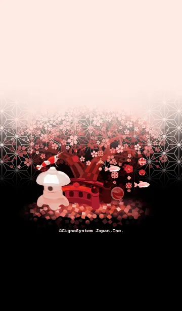 [LINE着せ替え] 水中庭園-桜-の画像1