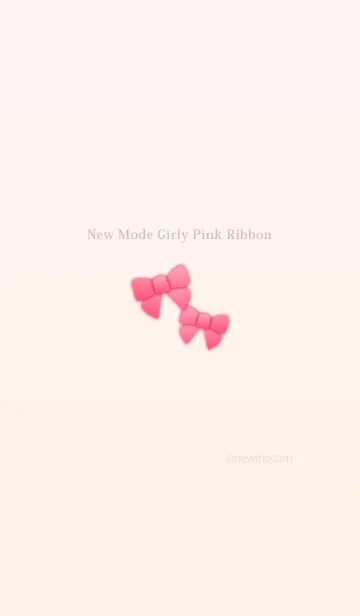 [LINE着せ替え] ニューモード ガーリー ピンク リボンの画像1