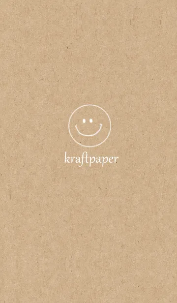 [LINE着せ替え] シンプルなクラフト紙とにこちゃんの画像1