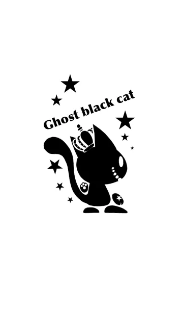 [LINE着せ替え] Ghost black catの画像1