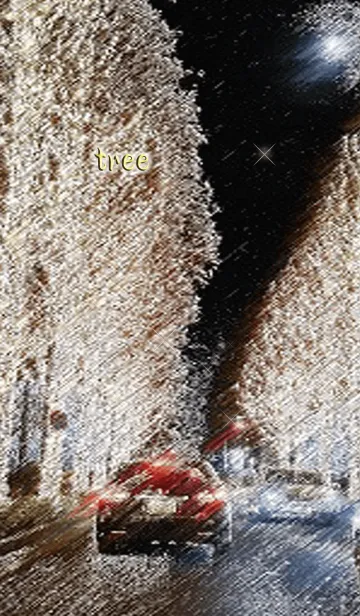 [LINE着せ替え] イルミネーションツリー17(ペン画風)の画像1