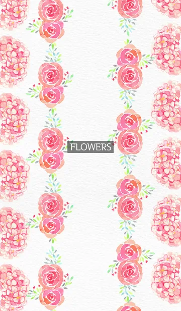 [LINE着せ替え] water color flowers_430の画像1