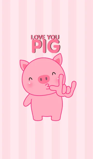 [LINE着せ替え] Love You Pig Theme(jp)の画像1