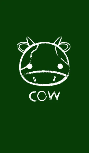 [LINE着せ替え] Simple Cow on a Blackboard theme(jp)の画像1