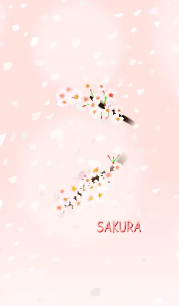 [LINE着せ替え] 桜吹雪の着せ替え画像の画像1