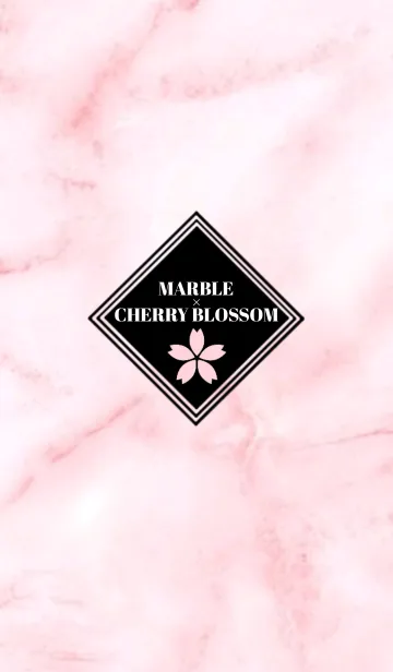 [LINE着せ替え] PINK MARBLE × CHERRY BLOSSOMの画像1