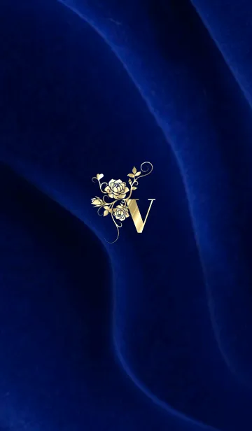 [LINE着せ替え] Velvet ～Luxury Navy Blue～ Rose Ver.の画像1