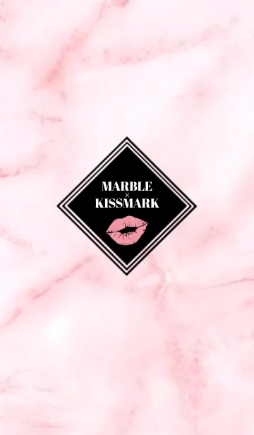 [LINE着せ替え] PINK MARBLE × KISSMARKの画像1