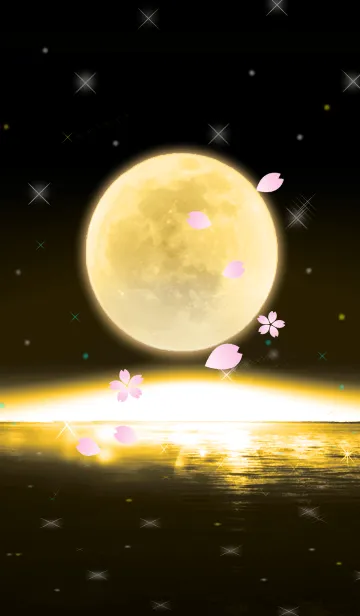 [LINE着せ替え] Full moon power.8(GOLD.3)の画像1