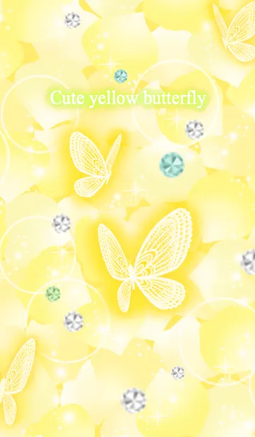 [LINE着せ替え] Cute yellow butterfly.の画像1