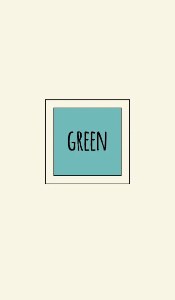 [LINE着せ替え] ベージュ＆緑 バイカラー/ラインスクエアの画像1