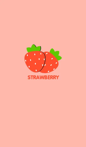 [LINE着せ替え] Simple Red Strawberry Theme(jp)の画像1